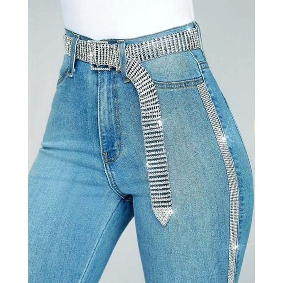 Sparkling Crystal Jeans - Picture 3 of 5